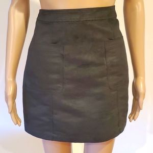 Faux Suede High-waisted Miniskirt